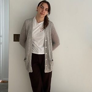Long grey cardigan